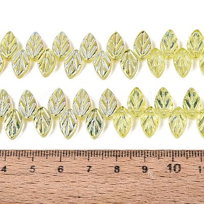 Electroplate Transparent Glass Beads Strands EGLA-N056-03A-03-1