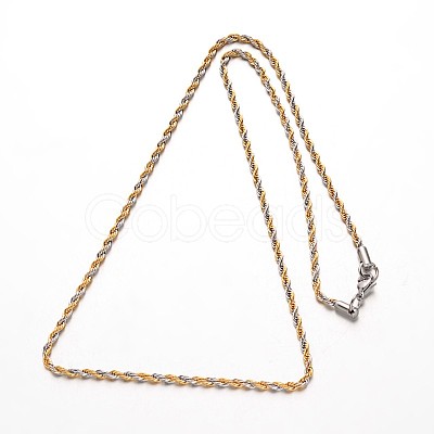 304 Stainless Steel Rope Chain Necklaces LS-NJEW-M124-09GP-1