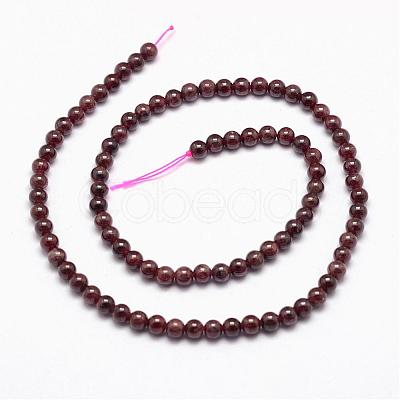 Natural Garnet Bead Strands G-P217-33-4mm-1