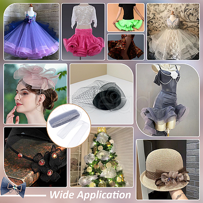 Polyester Mesh Fabric DIY-WH0671-002B-1