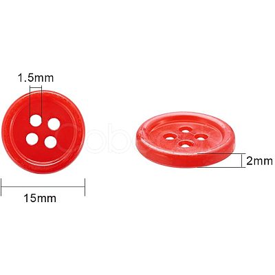 Acrylic Sewing Buttons BUTT-NB0001-01-1