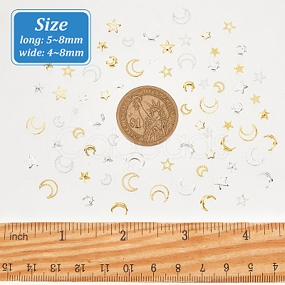 Olycraft 1400Pcs 20 Style Brass Cabochons MRMJ-OC0003-80-1