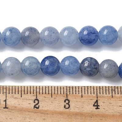 Natural Blue Aventurine(Dyed & Heated) Beads Strands G-U015-6MM-01-1