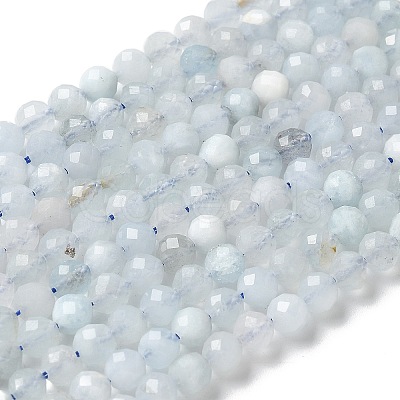 Natural Aquamarine Beads Strands G-E411-19E-4mm-01-1