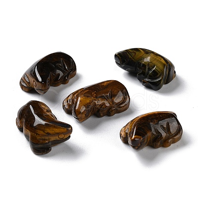 Natural Tiger Eye Carved Healing Figurines G-B062-05A-1