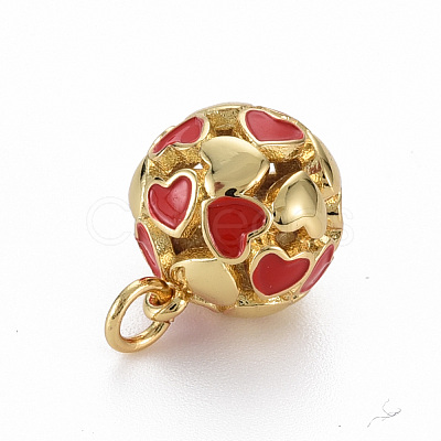 Brass Enamel Charms KK-Q252-023-NF-1