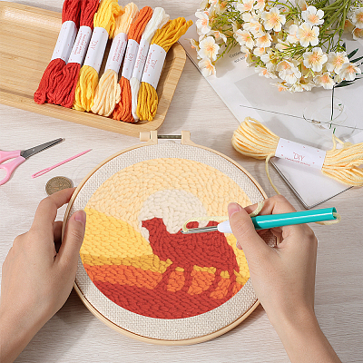Punch Embroidery Starter Kits DIY-WH20007-13A-1