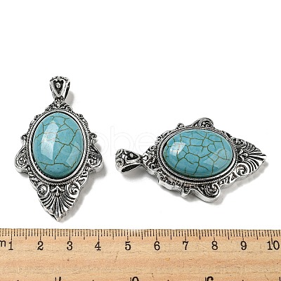Synthetic Turquoise Big Pendants G-Z050-03A-1