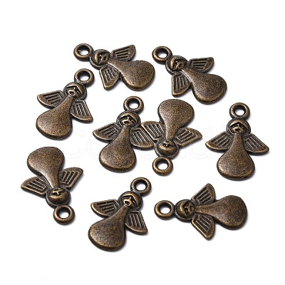 Tibetan Style Angel Alloy Pendants TIBEP-A579-AB-NR-1