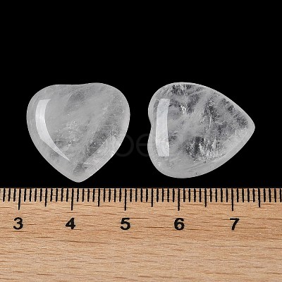 Natural Quartz Crystal Heart Palm Stones G-M416-09F-1