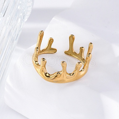 Marine Animal Theme 304 Stainless Stee Open Cuff Rings LS-RJEW-Q005-01F-G-1