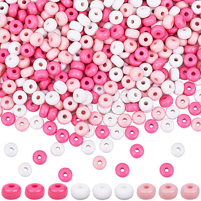 600Pcs 3 Colors Opaque Acrylic Beads MACR-SP0001-23A-1