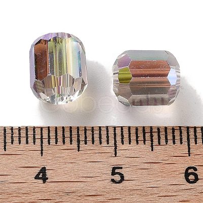 Electroplate Column Glass Beads EGLA-A043-02-HR01-1