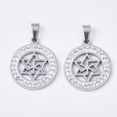 201 Stainless Steel Pendants STAS-N089-40P-1