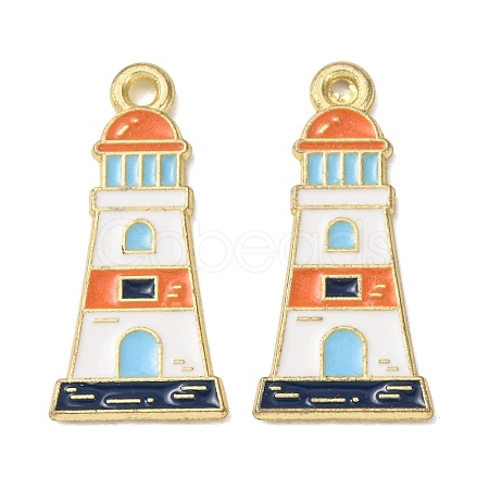 Ocean Alloy Enamel Pendants ENAM-B041-01K-1
