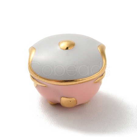 Ion Plating(IP) 304 Stainless Steel Enamel European Beads STAS-G308-09G-1