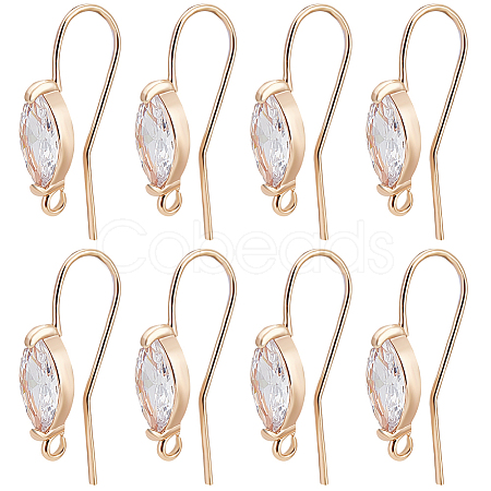 20Pcs Brass Earring Hooks KK-BBC0010-88-1