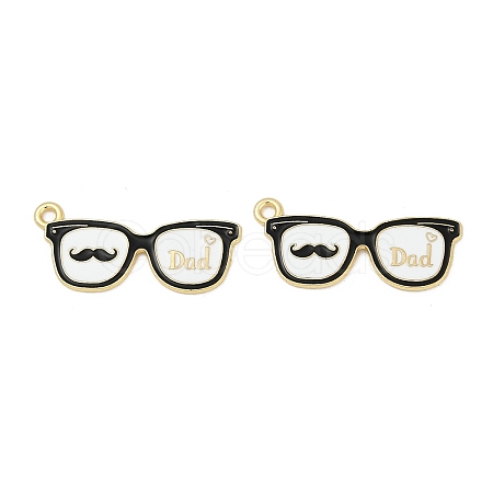 Father's Day Alloy Enamel Pendants ENAM-V001-03F-G-1