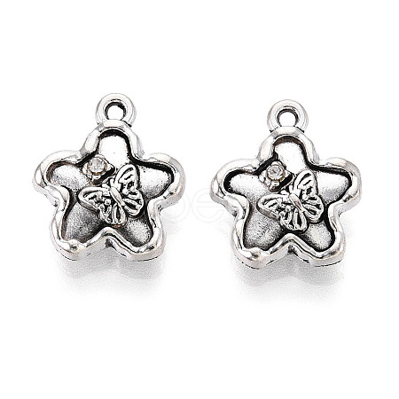Tibetan Style Alloy Charms TIBE-N013-24AS-1