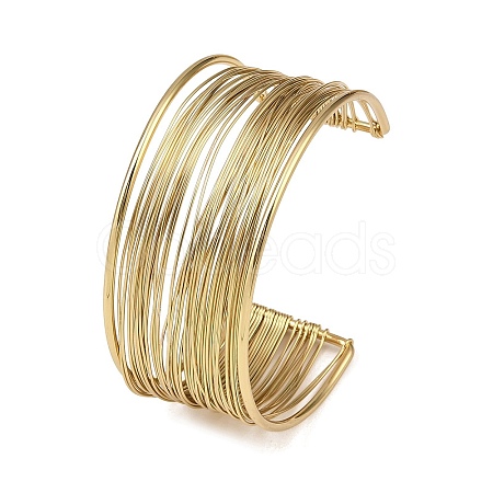 Spring 304 Stainless Steel Open Bangles for Women BJEW-K288-02B-G-1