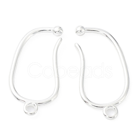 Brass Earring Hooks KK-R149-23S-1