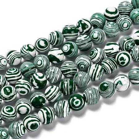 Synthetic Malachite Beads Strands G-A186-B-04-1