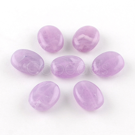 Oval Imitation Gemstone Acrylic Beads OACR-R047-23-1