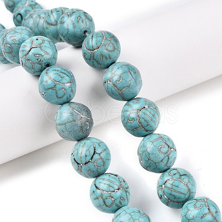 Synthetic Turquoise Beads Strands UNKW-T001-01B-1