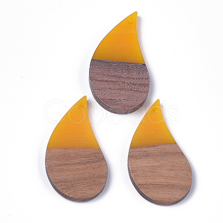 Resin & Walnut Wood Pendants X-RESI-S358-36C-1