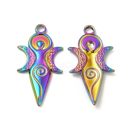 Ion Plating(IP) 304 Stainless Steel Pendants X-STAS-A070-33MC-1