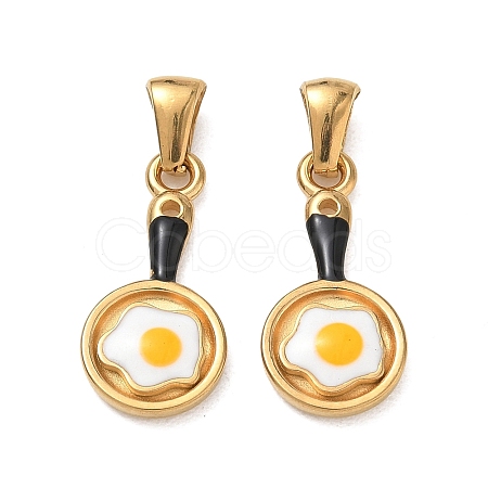 304 Stainless Steel Enamel Pendants SA-CBA7876-21G-1