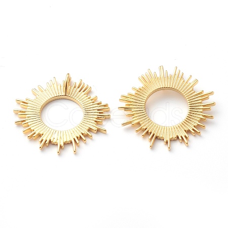 Brass Solar Eclipse Pendants KK-Z010-25G-1