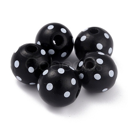Dyed Natural Wooden Beads WOOD-O005-01D-1