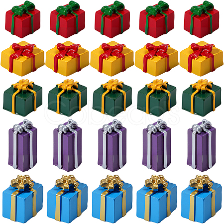 30Pcs 5 Styles Christmas Opaque Resin Cabochons CRES-SC0003-23-1