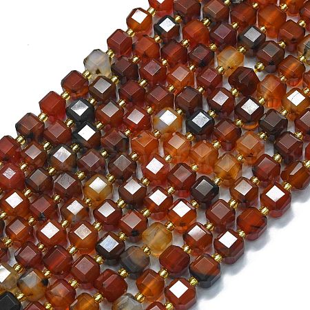 Natural Carnelian(Dyed & Heated) Beads Strands G-K389-A07-01-1