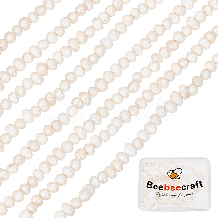 Beebeecraft 2 Strands Natural Cultured Freshwater Pearl Beads Strands PEAR-BBC0001-19-1