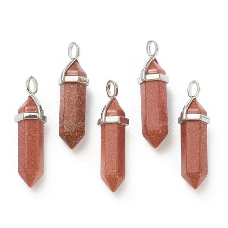 Synthetic Goldstone Pointed Pendants G-M378-01P-A33-1