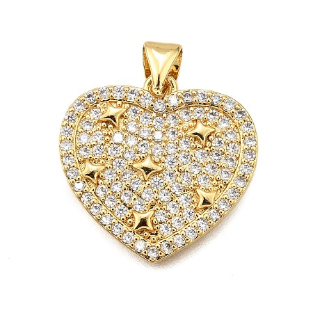 Brass Micro Pave Cubic Zirconia Pendants KK-K401-05C-G-1