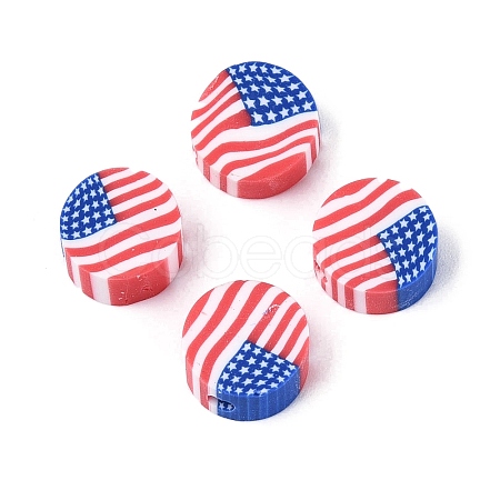 Independence Day Handmade Polymer Clay Beads CLAY-Q253-12B-1