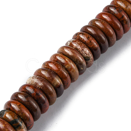 Natural Red Rainbow Jasper Beads Strands G-F743-06A-1
