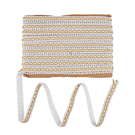 Centipede Braided Polyester Lace Trim OCOR-WH0092-02A-1