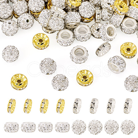 Pave Disco Ball Beads RB-TA0001-18B-1
