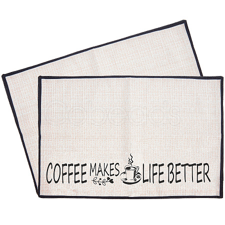 Coffee Theme Cotton and Linen Cup Mats AJEW-WH0201-013-1