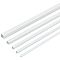 Olycraft 30Pcs 5 Style ABS Plastic Square Hollow Tubes, DIY Handmade Sand Table Material Model Building, White, 400x3~8x3~8mm, Hole: 2~7x2~7mm, 6pcs/style