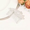 Alloy Hair Combs, with Imitation Plastic Pearl and Rhinestone, Platinum, 80~120x40~50mm