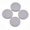 Painted Natural Wood Beads, Flat Round, Light Grey, 30x5~5.5mm, Hole: 2mm