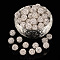 Pave Disco Ball Beads, Polymer Clay Rhinestone Beads, Grade A, Round, Crystal, PP14(2~2.1mm), 10mm, Hole: 1.0~1.2mm