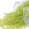 TOHO Round Seed Beads, Japanese Seed Beads, (105) Transparent Luster Lemon-Lime, 11/0, 2.2mm, Hole: 0.8mm, about 5555pcs/50g