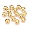 304 Stainless Steel Bead Caps, Flower, Multi-Petal, Golden, 8x2mm, Hole: 1mm