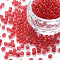 DIY Nail Art Decoration Mini Glass Beads, Tiny Caviar Nail Beads, AB Color Plated, Round, No Hole, Crimson, 3.5mm, about 450g/bag